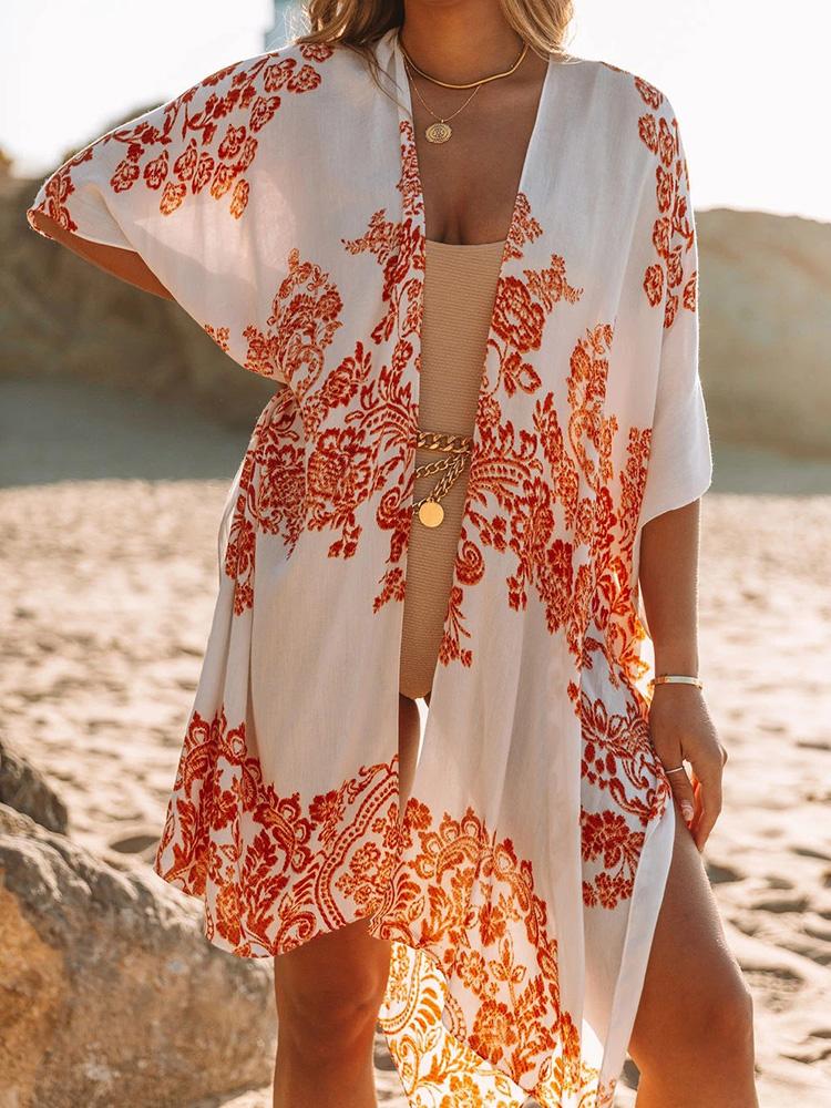 Women's Swimwear Bikini Cover Ups Women Summer Beach Wear Sleeve Tunic Dress Boho Floral Print Swimsuit Open Front Blouse KimonoWomen's, Ornage print
Women's Swimwear Bikini Cover Ups Women Summer Beach Wear Sleeve Tunic Dress Boho Floral Print Swimsuit Open Front Blouse KimonoWomen's, Ornage print