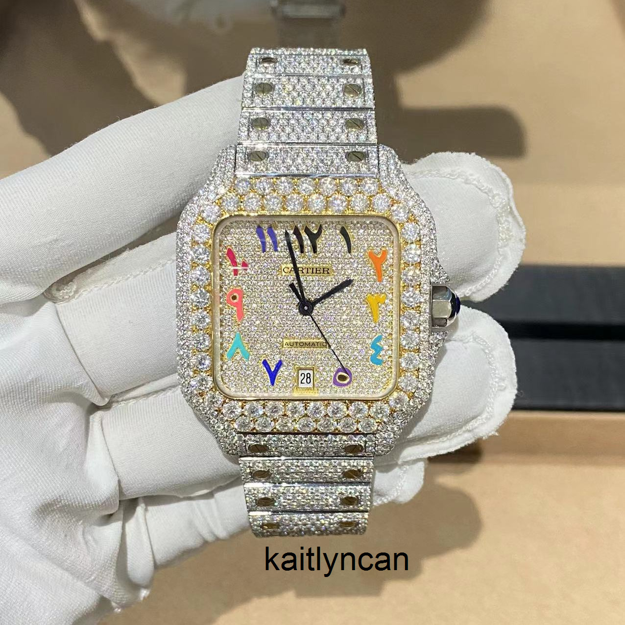 Icedout watch hiphop rapper 2022 Natural Moissanit watch movement full ice starry KK watch 4587, Moissanite black
Icedout watch hiphop rapper 2022 Natural Moissanit watch movement full ice starry KK watch 4587, Moissanite black