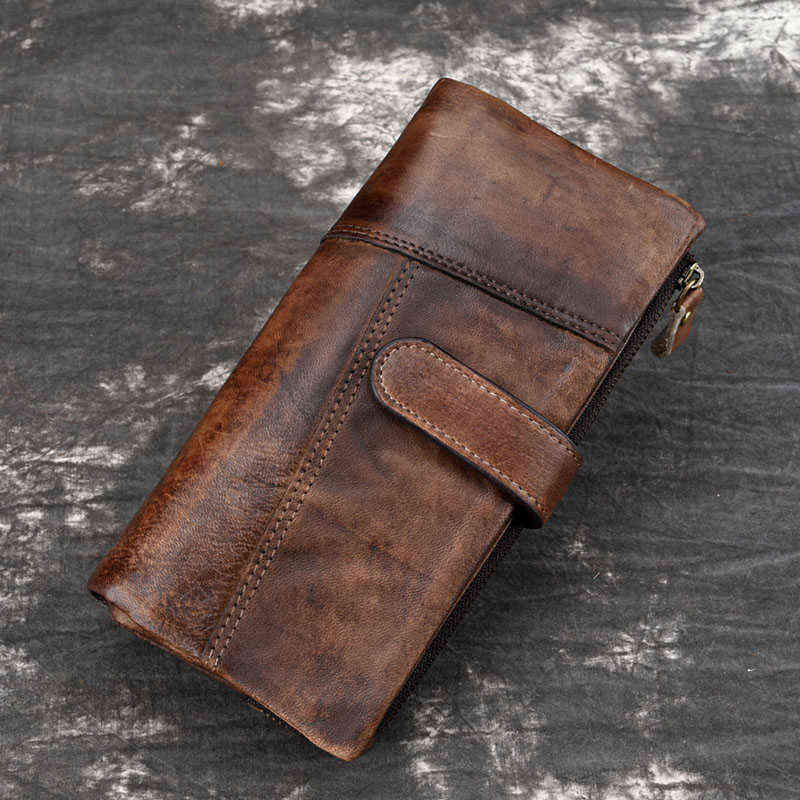 Luufan Vintage Genuine Leather Long Wallet Men Women Rfid Blocking Credit Card Holder Purse Zipper Business Moible Phone, Brown
Luufan Vintage Genuine Leather Long Wallet Men Women Rfid Blocking Credit Card Holder Purse Zipper Business Moible Phone, Brown
