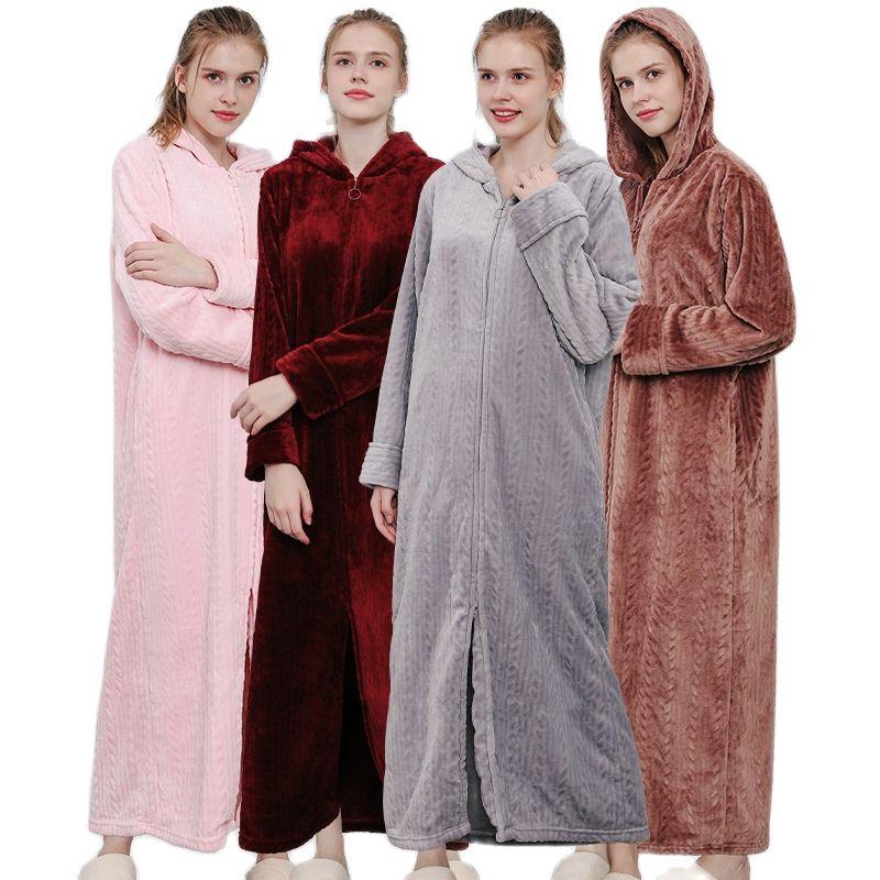 Men's Sleepwear Autumn&Winter Zipper Shellfish Velvet Bathrobe Plus Increase Nightgown Women Thickening Pajamas Flannel Home ServiceMen', Burgundy
Men's Sleepwear Autumn&Winter Zipper Shellfish Velvet Bathrobe Plus Increase Nightgown Women Thickening Pajamas Flannel Home ServiceMen', Burgundy