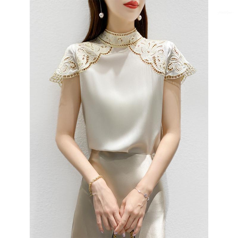 Women' Blouses & Shirts Fashion Embroidery Chiffon Women Summer High-End Hollow Out Elegant Temperament Ladies Tops Casual Blusas MM0991, White
Women' Blouses & Shirts Fashion Embroidery Chiffon Women Summer High-End Hollow Out Elegant Temperament Ladies Tops Casual Blusas MM0991, White