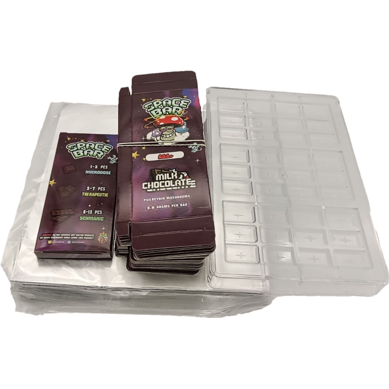 Space Bar Chocolate Compatible Mold Mushroom Bar Box Packing Food Grade Chocolates Packaging Boxes
Space Bar Chocolate Compatible Mold Mushroom Bar Box Packing Food Grade Chocolates Packaging Boxes