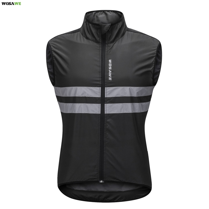 WOSAWE Reflective Cycg Vest Windproof MTB Road Bike Bicycle Sleeveless Jersey Top Cycle Gilet Ciclismo Wind Coat 2207