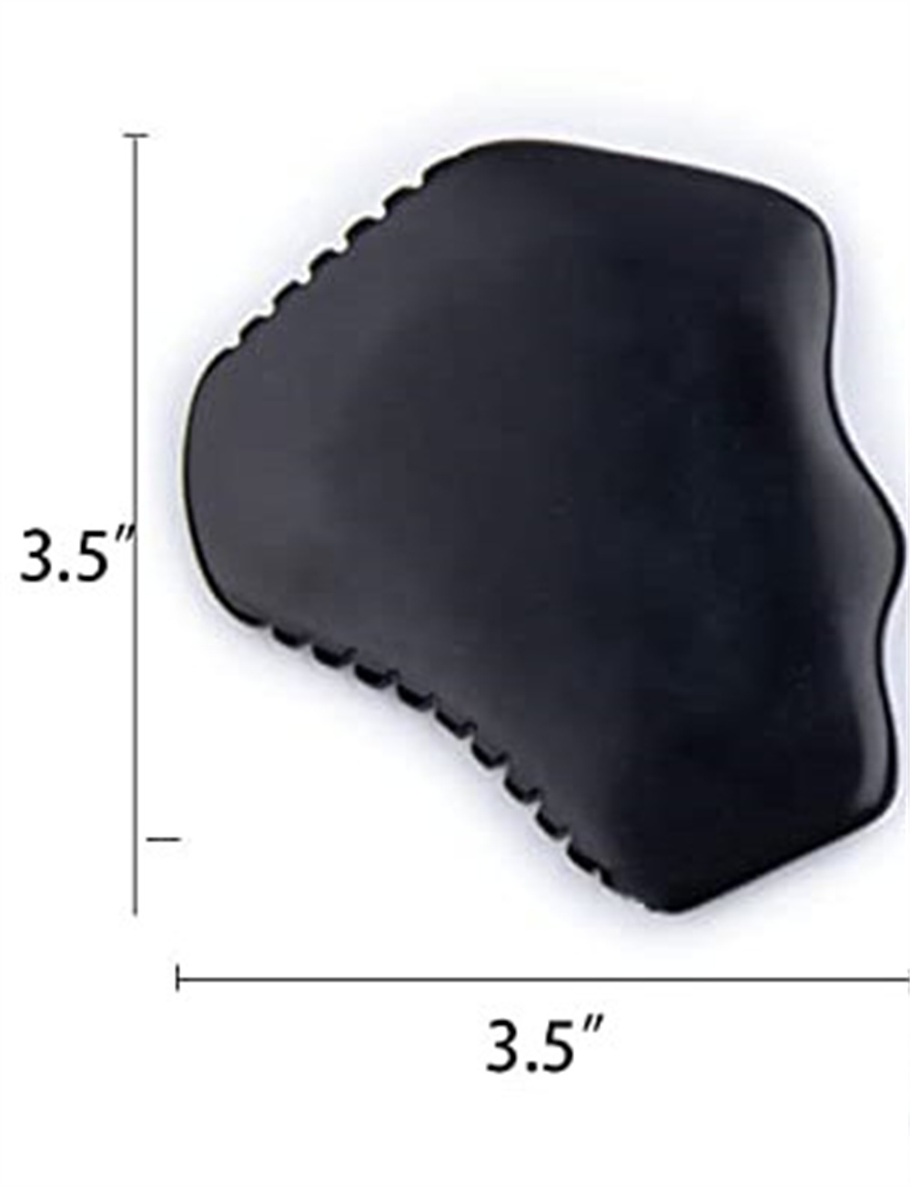 Gua Sha Facial Body Massage Tools Bian Stone Guasha 7-Edge Scraping Tool for Face, Neck, Arms and Whole Body Black