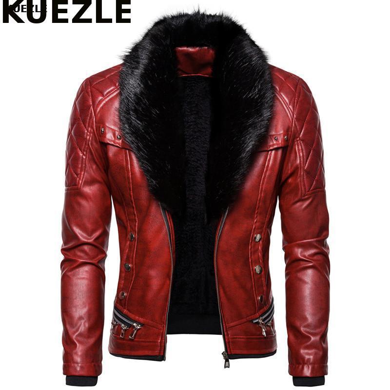 Men's Fur & Faux Casaco Men Biker Leather Jacket Collar Detachable Motocycle Jackets Coats Casual PU Chaqueta Moto Hombre, Coffee
Men's Fur & Faux Casaco Men Biker Leather Jacket Collar Detachable Motocycle Jackets Coats Casual PU Chaqueta Moto Hombre, Coffee