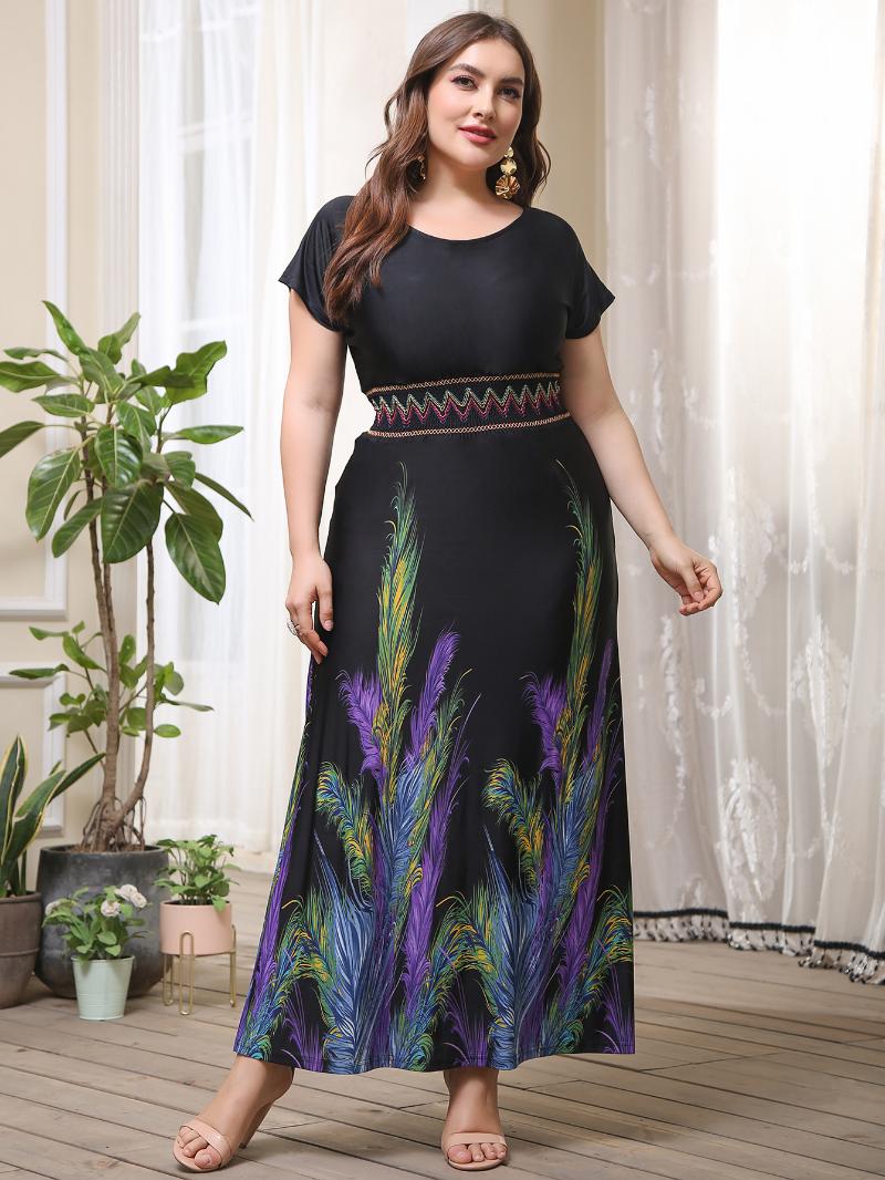 Plus Size Dresses 4XL 5XL For Women 2022 Summer Short Sleeve Floral Print Casual Dress Elastic Waist Maxi Long, Black
Plus Size Dresses 4XL 5XL For Women 2022 Summer Short Sleeve Floral Print Casual Dress Elastic Waist Maxi Long, Black