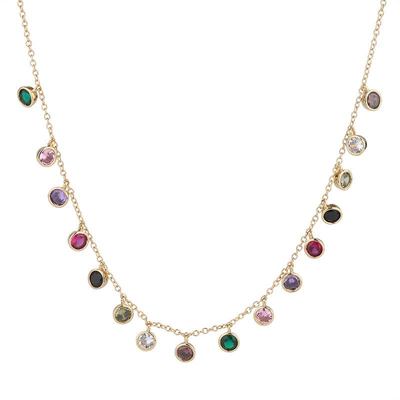 Chains SIPENGJEL Fashion Minimalist Colorful Zircon Neckale Elegant Bead Crystal Stone Choker Chain Neckalce For Women Jewelry
Chains SIPENGJEL Fashion Minimalist Colorful Zircon Neckale Elegant Bead Crystal Stone Choker Chain Neckalce For Women Jewelry