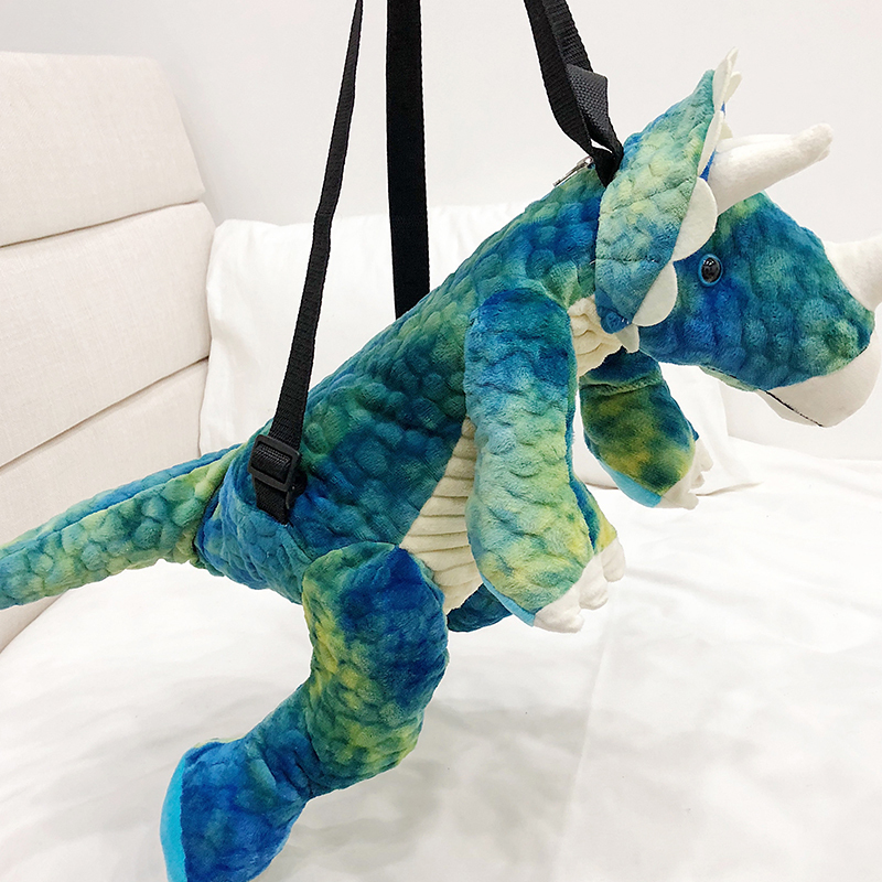 Fashion parent- Creative 3D Dinosaur Backpack Cute Animal Cartoon Plush Backpack Dinosaurs Bag for ren s Gifts 220513