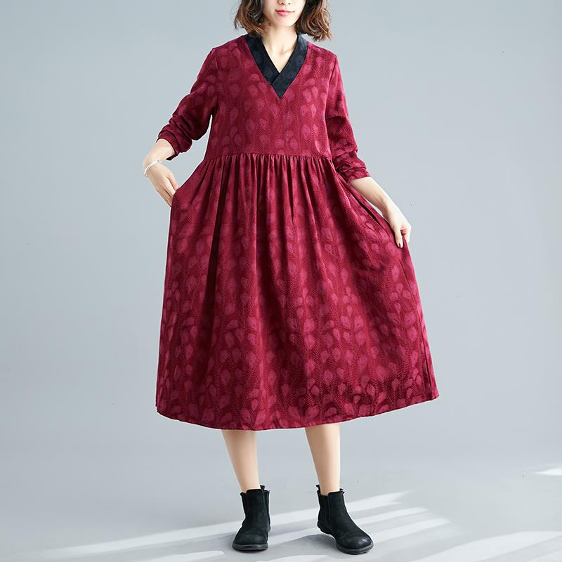 Arrival Long Sleeve Vintage Autumn Dress Vneck Jacquard Office Lady Work Women Casual Spring Midi, Dark blue
Arrival Long Sleeve Vintage Autumn Dress Vneck Jacquard Office Lady Work Women Casual Spring Midi, Dark blue