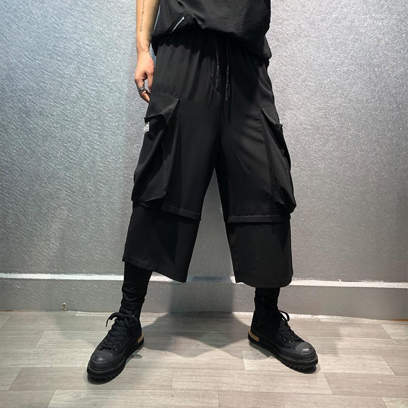 Men' Pants Loose Imitation Two-Piece Hougong Autumn Large Original Design Division Pocket Small Foot Dark Wide Leg Naom22, Black
Men' Pants Loose Imitation Two-Piece Hougong Autumn Large Original Design Division Pocket Small Foot Dark Wide Leg Naom22, Black