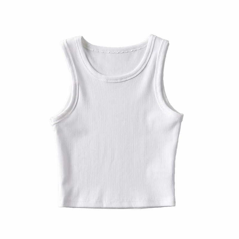 Slim Girls Bomb Cotton Tanks Summer Fashion Ladies Sexy Tops Vintage Women Knitted Solid Tank Female Chic Top Cute 220325