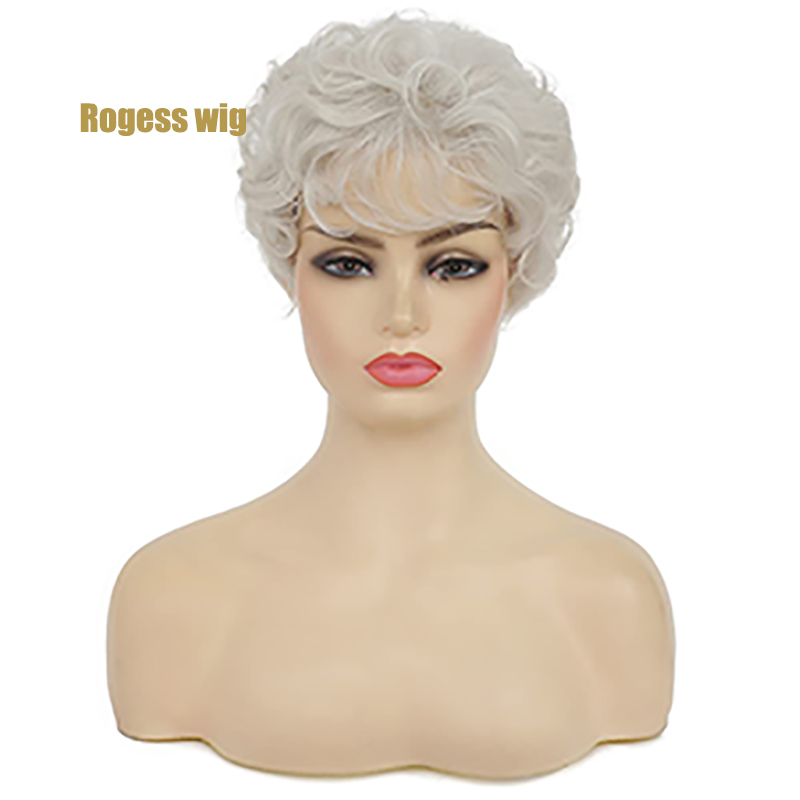 Short Layered Blonde Wigs for Women Synthetic Heat Resistant Cosplay Pixie Wig with Wig Cap