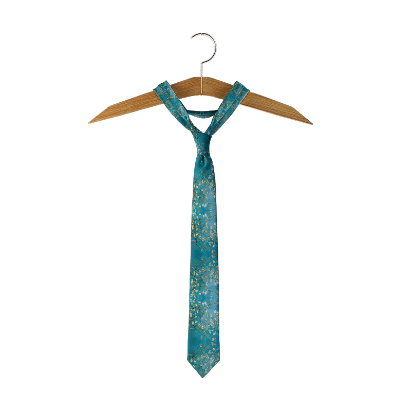 Van Gogh Oil Painting Retro Tie Men Women 8cm Wide Polyester Sunflower Necktie Casual Party Wedding Shirt Suit Accessories 220409