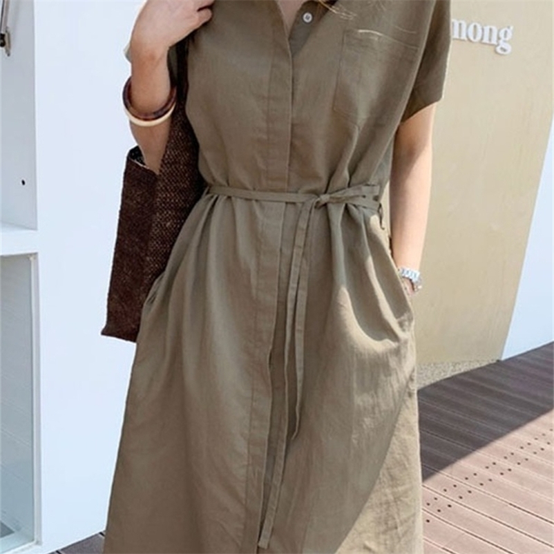 Summer Women Dress Shirt Long Evening Female Vintage Maxi Party Oversize Beach Woman es Casual Elegant Prom Green 220614
Summer Women Dress Shirt Long Evening Female Vintage Maxi Party Oversize Beach Woman es Casual Elegant Prom Green 220614