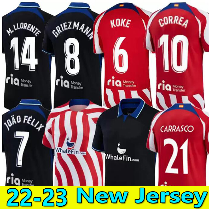 JOAO FELIX 22/23 soccer jerseys 2022 2023 . LLORENTE SUAREZ Correa camiseta football shirts men kids kit Set GRIEZMANN R. DE PAUL Cunha CARRASCO Atletico MadridS
JOAO FELIX 22/23 soccer jerseys 2022 2023 . LLORENTE SUAREZ Correa camiseta football shirts men kids kit Set GRIEZMANN R. DE PAUL Cunha CARRASCO Atletico MadridS