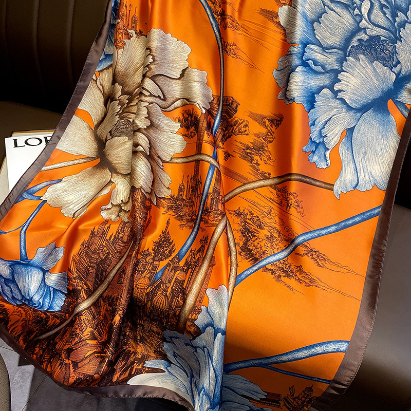 2022 New Korean Style Scarf Sunscreen Lengthened Printed Imitated Silk Scarves Womens Long Silk Scarf Beach Towel Wholesale
2022 New Korean Style Scarf Sunscreen Lengthened Printed Imitated Silk Scarves Womens Long Silk Scarf Beach Towel Wholesale