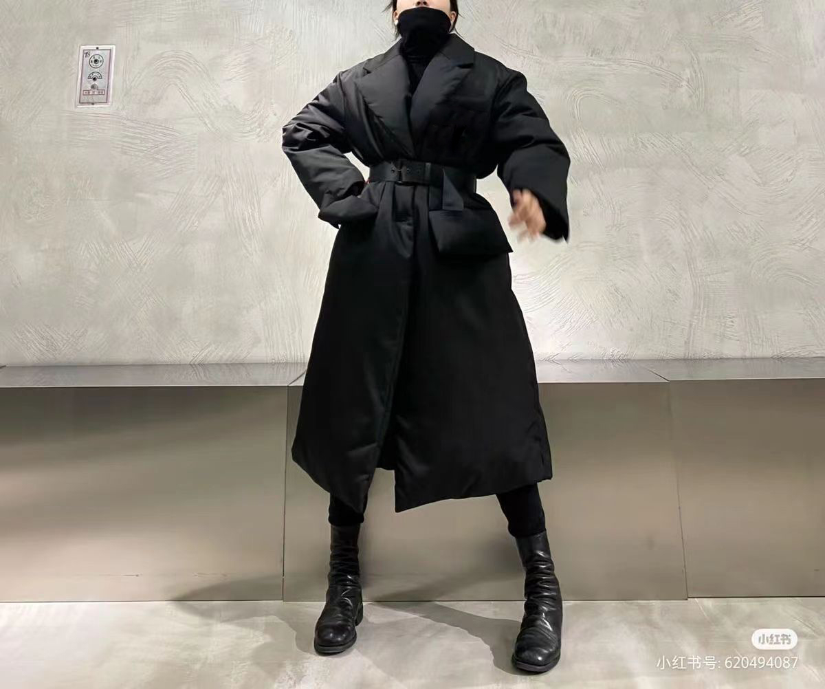 2022 women's coat cotton coat bread triangle long coat classic casual fashion outdoor winter windproof and warm, Black
2022 women's coat cotton coat bread triangle long coat classic casual fashion outdoor winter windproof and warm, Black