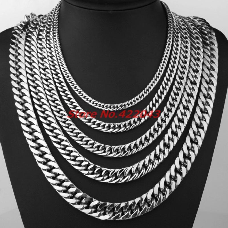 Chains Charming Fashion Mens Chain Boys Cuban Curb Link Silver Color 316L Stainless Steel Necklace High QualityChains
Chains Charming Fashion Mens Chain Boys Cuban Curb Link Silver Color 316L Stainless Steel Necklace High QualityChains