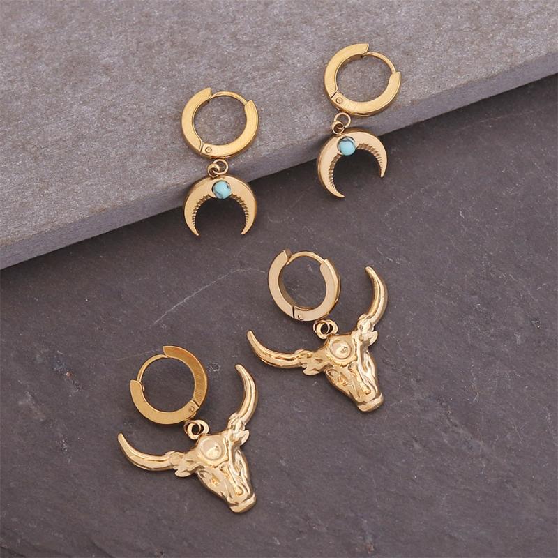 Hoop & Huggie Pcs Cute Animal Earrings For Woman Accessories Fashion Korean Jewelry Stainless Steel Crescent Sun Earring WholesaleHoop
Hoop & Huggie Pcs Cute Animal Earrings For Woman Accessories Fashion Korean Jewelry Stainless Steel Crescent Sun Earring WholesaleHoop
