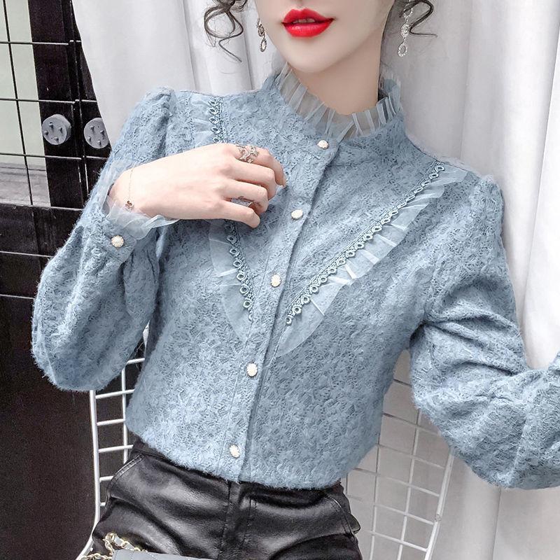 Women' Blouses & Shirts Elegant Fashion Shirt Spring Autumn Casual Blouse Women Button Up Stand Collar Office Ladies Puff Long Sleeve Tops, Thin fabric
Women' Blouses & Shirts Elegant Fashion Shirt Spring Autumn Casual Blouse Women Button Up Stand Collar Office Ladies Puff Long Sleeve Tops, Thin fabric