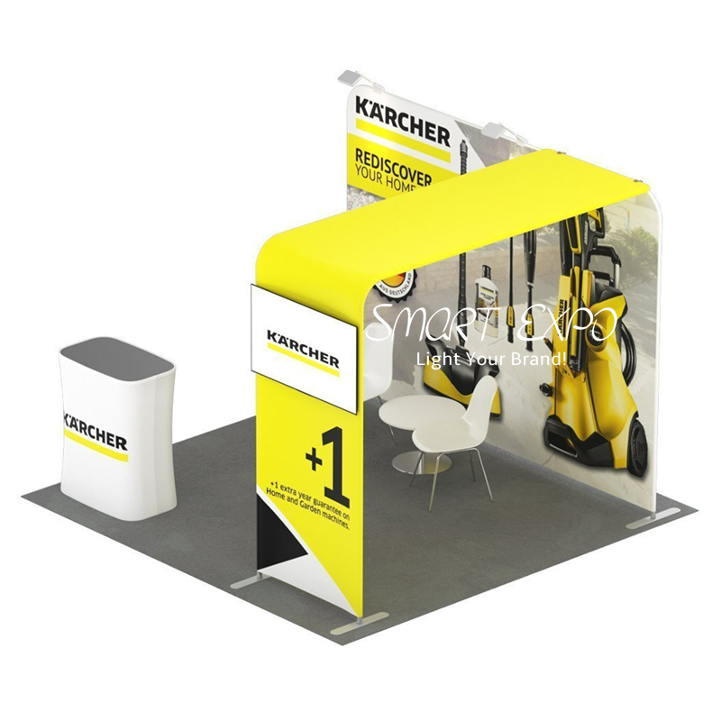 10x10 Trade Show Booth Exhibition Stands Advertising Display with Frame Kits Custom Printed Graphics Carry Bag