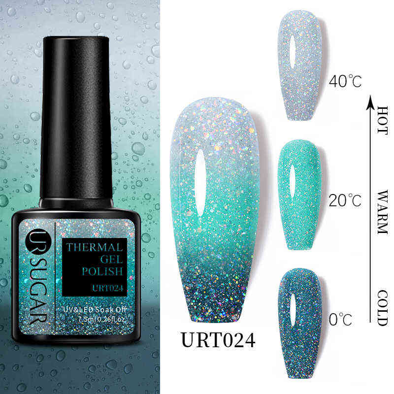 NXY Nail Gel Thermal Polish Rainbow Glitter 3 Colors Change All for Manicure Semi Permanent s Art Uv Varnishes 0328