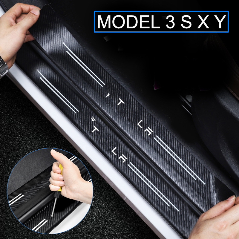 For Tesla Model 3 X Y S Car Door Pedal Sticker Sill Protector Stickers Carbon Fiber Interior Accessories Anti-Scuff Plate Guard
For Tesla Model 3 X Y S Car Door Pedal Sticker Sill Protector Stickers Carbon Fiber Interior Accessories Anti-Scuff Plate Guard