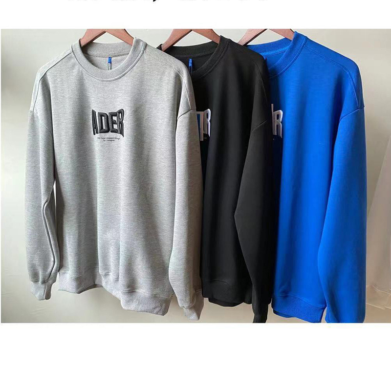 ADER Error Sweatshirt Men Women Korean Fashion Sweat Tops Oversize Embroidery Cotton Clothing Female Casual Costume Y2k 220720
