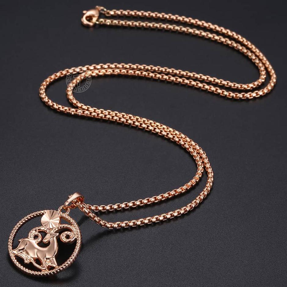 Zodiac Sign 12 Constellation Pendant Necklace for Women Men 585 Rose Gold Womens Necklace Mens Chain Gift Fashion GPM21295V
Zodiac Sign 12 Constellation Pendant Necklace for Women Men 585 Rose Gold Womens Necklace Mens Chain Gift Fashion GPM21295V