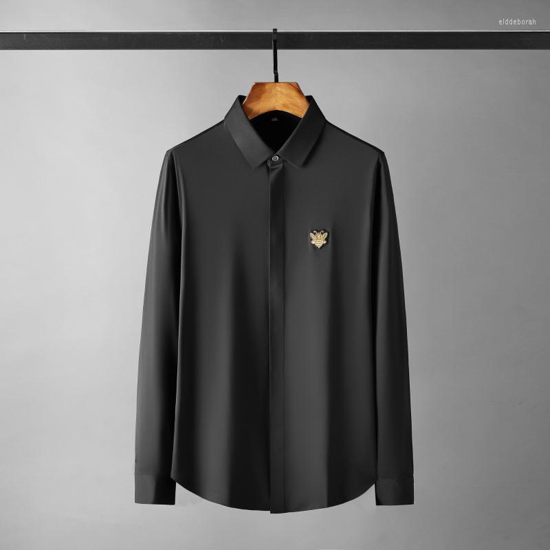 Men's Casual Shirts Minglu Metal Bees Badges Male Luxury Long Sleeve Solid Color Mens Dress Slim Fit Party Man 4XLMen's Eldd22, Red
Men's Casual Shirts Minglu Metal Bees Badges Male Luxury Long Sleeve Solid Color Mens Dress Slim Fit Party Man 4XLMen's Eldd22, Red