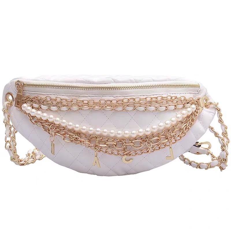 Evening Bags Ladies Fashion Chain Diagonal Cross Bag Wild Party Girl Pockets Trend Pearl Waist Pack Bum Women Luxury BagEvening, Black
Evening Bags Ladies Fashion Chain Diagonal Cross Bag Wild Party Girl Pockets Trend Pearl Waist Pack Bum Women Luxury BagEvening, Black