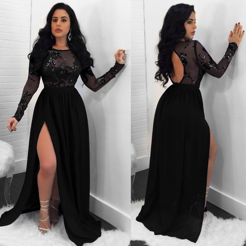 Casual Dresses Zaggin 2022 Autumn Women Solid Sequined See-through Lace Mop Split Dress Lady O-neck Full Sleeve Backless Large Swing, Black
Casual Dresses Zaggin 2022 Autumn Women Solid Sequined See-through Lace Mop Split Dress Lady O-neck Full Sleeve Backless Large Swing, Black