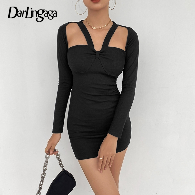 Darlingaga Fashion Autumn Sexy Bodycon Dress Female Solid Basic Long Sleeve Cut Out Black Dress Mini Club Party Elegant Clothes
Darlingaga Fashion Autumn Sexy Bodycon Dress Female Solid Basic Long Sleeve Cut Out Black Dress Mini Club Party Elegant Clothes