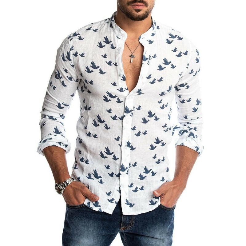Men's Casual Shirts Two Styles Men Solid Print Cotton Long Sleeve Fashion Shirt Male Stand Collar Plus Size, White;black
Men's Casual Shirts Two Styles Men Solid Print Cotton Long Sleeve Fashion Shirt Male Stand Collar Plus Size, White;black