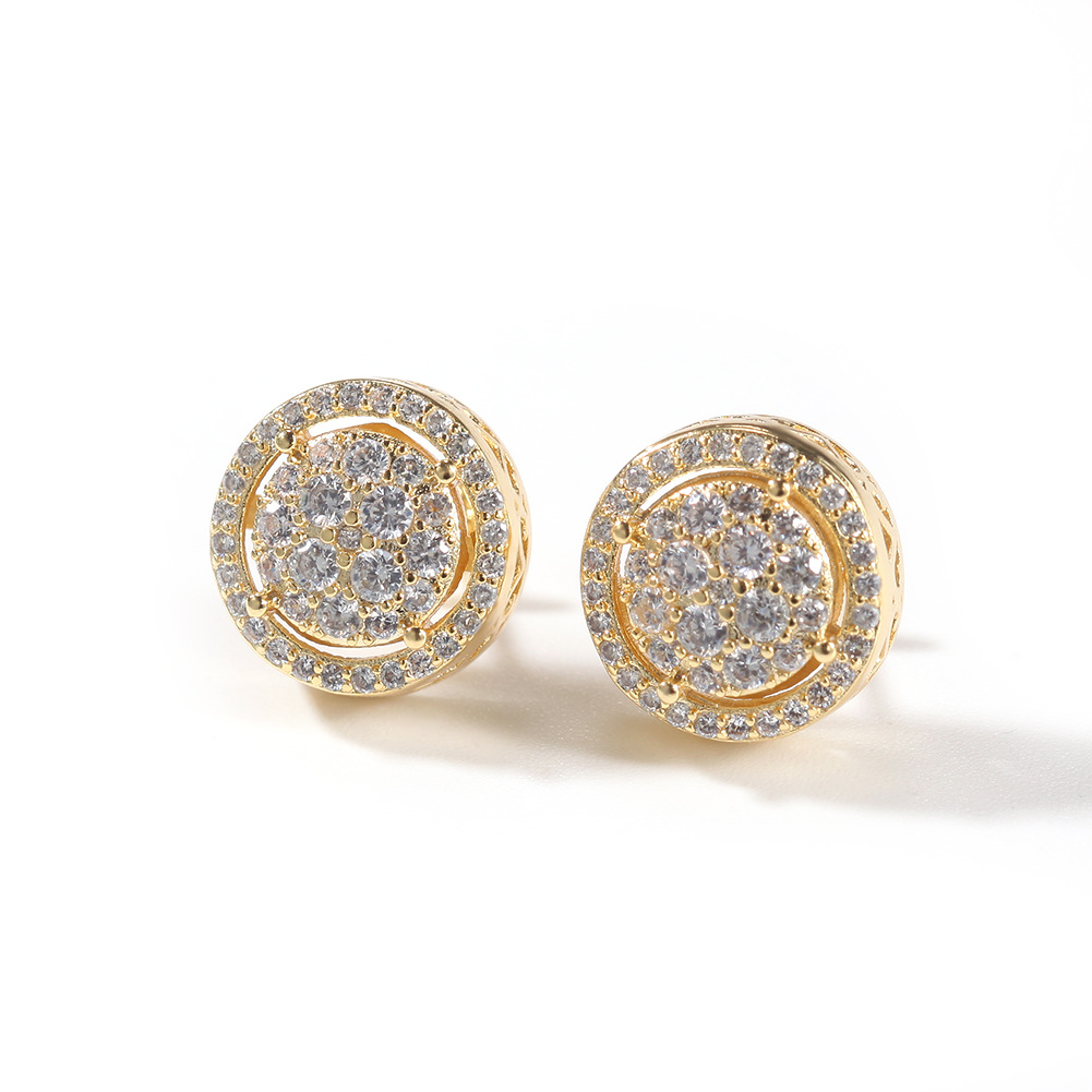 Hiphop Jewelry Circle Charm Studs Women Classic Zircon Small Stud Earrings Gold Silver Color For Men Crystal Earrings
Hiphop Jewelry Circle Charm Studs Women Classic Zircon Small Stud Earrings Gold Silver Color For Men Crystal Earrings