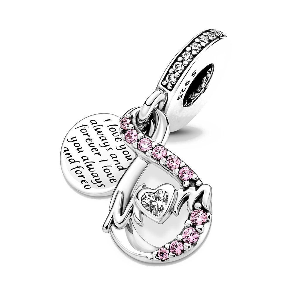 New Popular 925 Sterling Silver European Mother's Day Gift Mom Heart Lock Pendant DIY Exquisite Beads for Charm Jewelry Bracelet Accessories