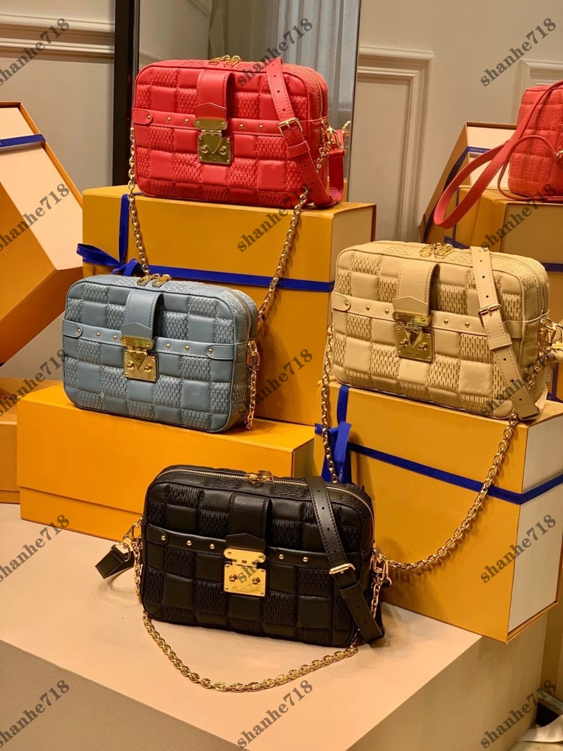 Relief Plaid Damier Pochette Troca PM Men Women Shoulder Crossbody Bags Designer Handbags Lady Camera Purses Messenger Bag Luxury Clutch Wallets, Bubble paper package
Relief Plaid Damier Pochette Troca PM Men Women Shoulder Crossbody Bags Designer Handbags Lady Camera Purses Messenger Bag Luxury Clutch Wallets, Bubble paper package