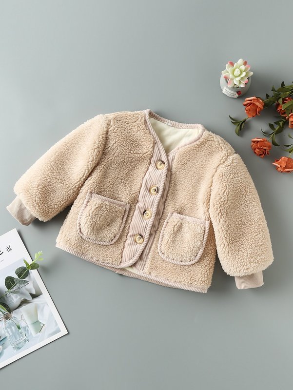 Toddler Boys Dual Pocket Flannel Coat SHE