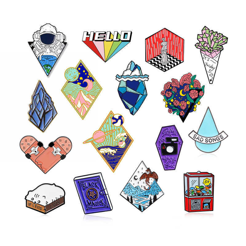 Fashion geometry collection badge box white cat flowers starry sky skateboard creative Brooch
Fashion geometry collection badge box white cat flowers starry sky skateboard creative Brooch