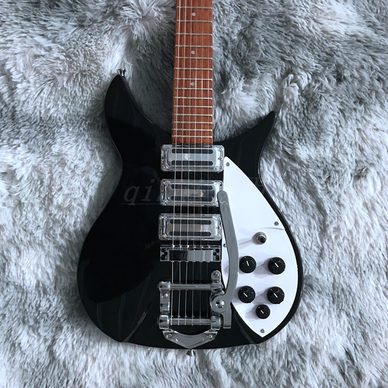 Electric Guitar Black Ricken 325 John Lennon Limited Edition 3 Pickups white Pickguard Chinese Custom Rick Jazz Guitars ,electric guitar 
Electric Guitar Black Ricken 325 John Lennon Limited Edition 3 Pickups white Pickguard Chinese Custom Rick Jazz Guitars ,electric guitar