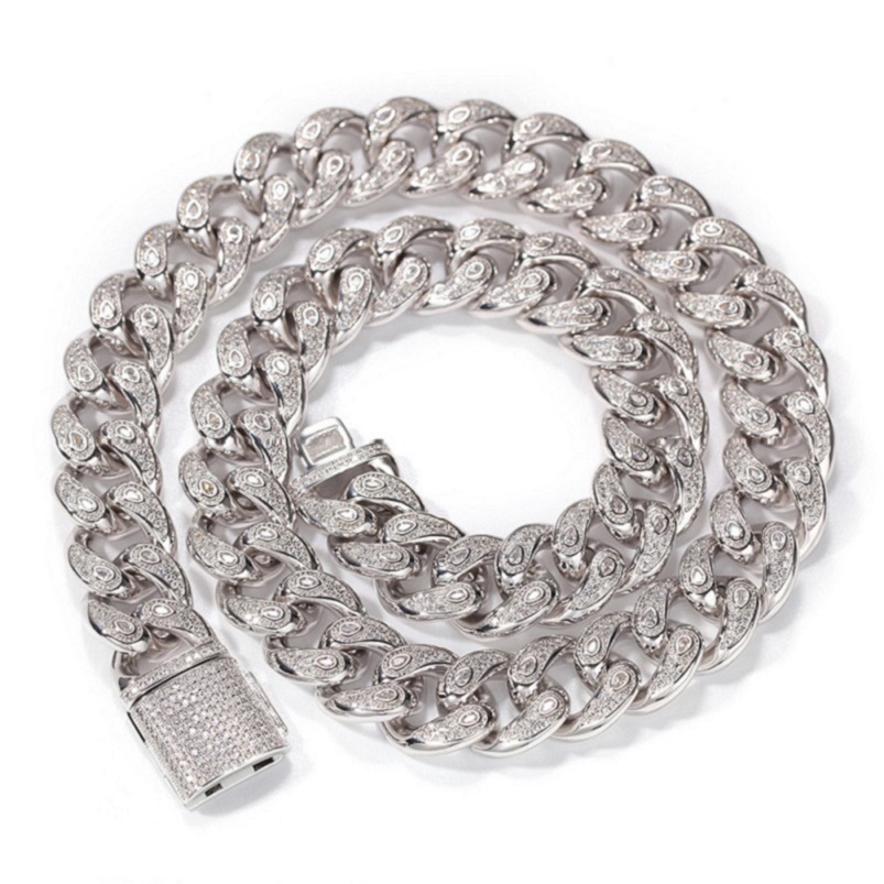 High Quality Iced Out Cuban Link Chain Necklace Bracelets Mens Hip Hop Gold Chain Necklaces Jewelry 15mm
High Quality Iced Out Cuban Link Chain Necklace Bracelets Mens Hip Hop Gold Chain Necklaces Jewelry 15mm