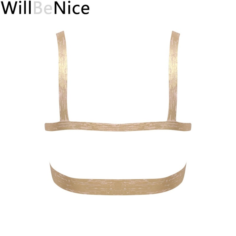 WillBeNice Gold Silver Foil Print V Neck Camis Short Sexy Lady Crop Knitted Bandage Top Cross Straps Tops Club Vest 220325