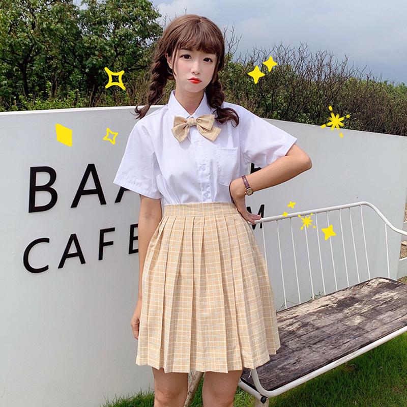 Clothing Sets Japanese Loli Collar Short Sleeve Wild Shirt High Waist Plaid Pleated Skirt Lead Knot JK Uniform Female SummerClothing Clothin, Only white shirt
Clothing Sets Japanese Loli Collar Short Sleeve Wild Shirt High Waist Plaid Pleated Skirt Lead Knot JK Uniform Female SummerClothing Clothin, Only white shirt