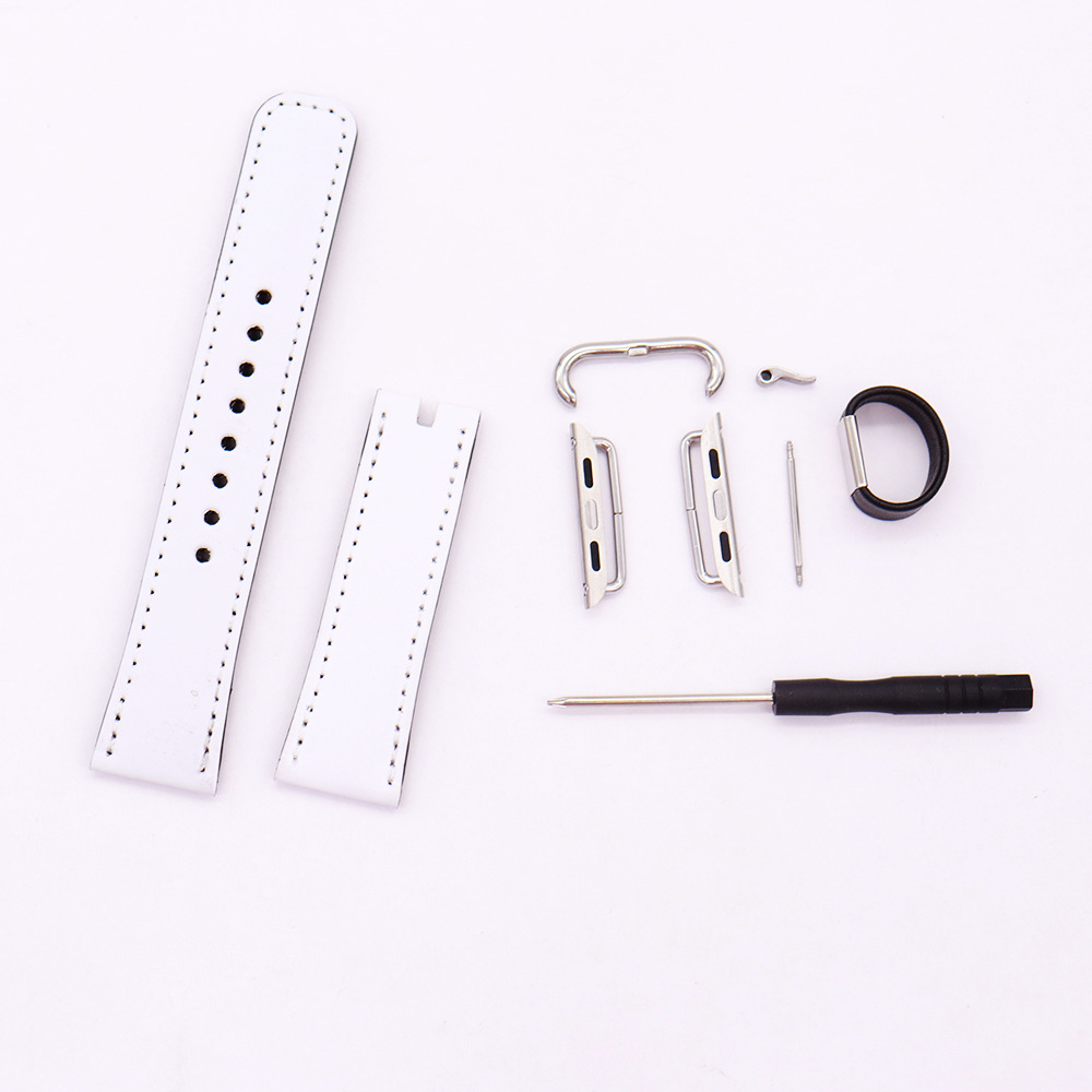 Sublimation Blank Leather watch band for Apple iWatch 1/2/3/4/5 Strap replacement blanks with connector 38 40 42 44