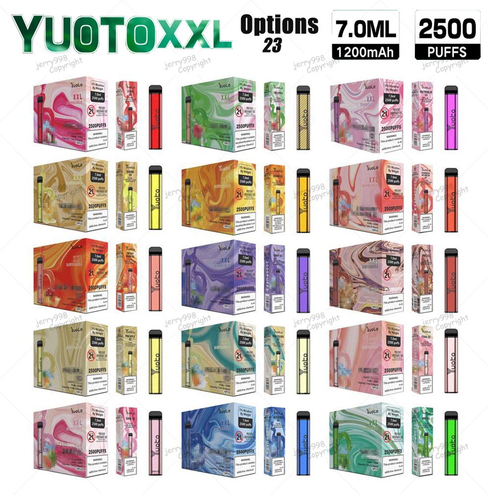 Yuoto XXL Disposables E Cigarettes Vape Pen Pods 2500Puffs 1200mah Battery 7ml Capacity 100% Original Deliveried 10-15days
Yuoto XXL Disposables E Cigarettes Vape Pen Pods 2500Puffs 1200mah Battery 7ml Capacity 100% Original Deliveried 10-15days