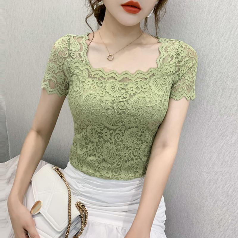 Women' Blouses & Shirts Blouse Vrouwen Lace Top Korte Mouwen Zomer Vierkante Kraag Sexy Uitsparing Blusas Ropa De MujerWomen, Green
Women' Blouses & Shirts Blouse Vrouwen Lace Top Korte Mouwen Zomer Vierkante Kraag Sexy Uitsparing Blusas Ropa De MujerWomen, Green