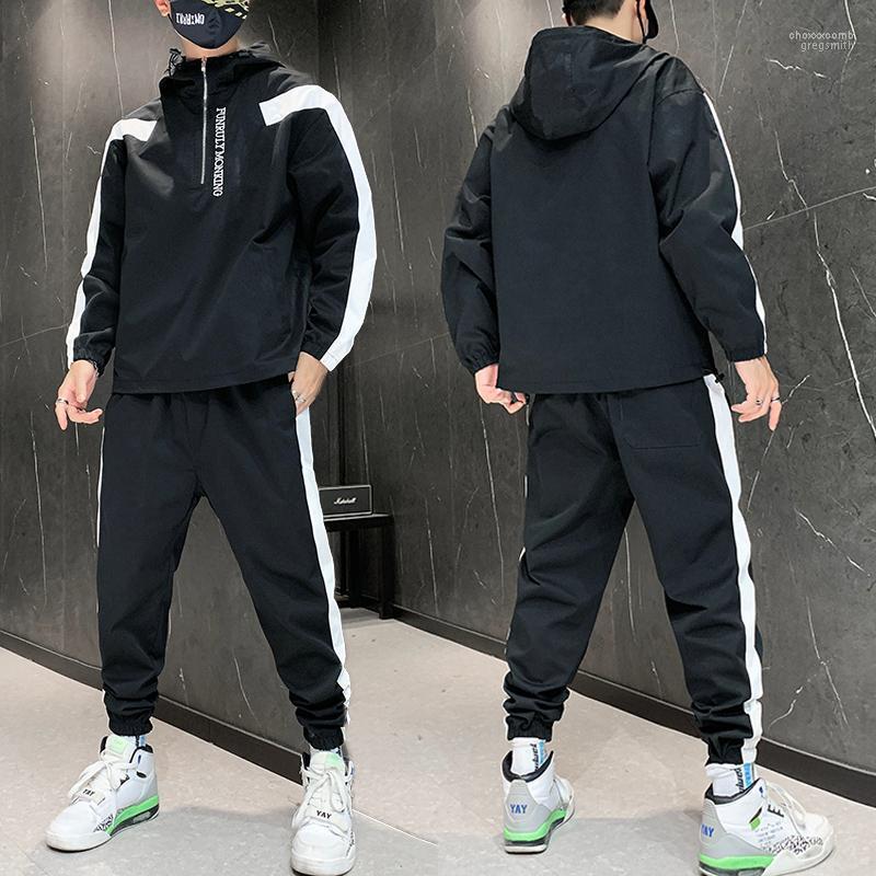 Men's Tracksuits Trendy Stiching Color White Black Tracksuit Men With Hood 2 Piece Set 2022 Autumn Sports Casual Zipper Hooded Jacket
Men's Tracksuits Trendy Stiching Color White Black Tracksuit Men With Hood 2 Piece Set 2022 Autumn Sports Casual Zipper Hooded Jacket