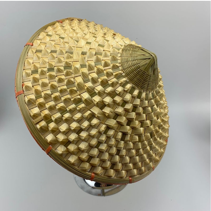 Vietnam Japan Fisherman Sun Hat Cone Handmade Weave Straw Hat Visor Garden Farmer Cap Dance Props Cone Sunshade Hat 220527