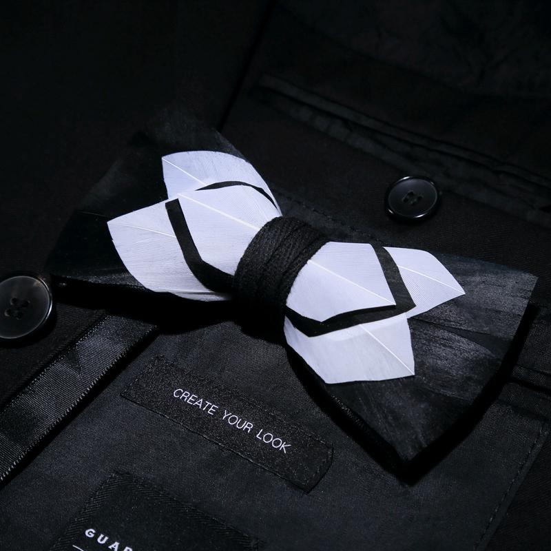 Bow Ties JEMYGINS Original Italy Design Delicate Fashion Feather Exquisite Hand Made Bowtie Gift Box Set Groom Wedding Party Men Tie