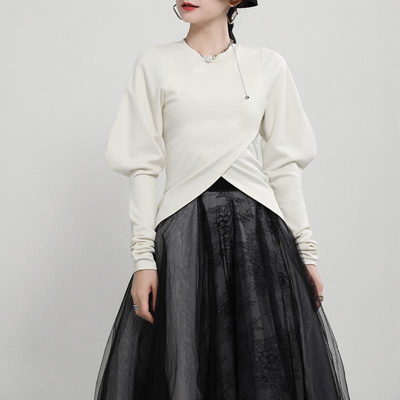 Women' T-Shirt Bodice Irregular Long Sleeve T Shirt For Women Spring 2022 Design Sense Slim Bottom Blouse WomenWomen, Black
Women' T-Shirt Bodice Irregular Long Sleeve T Shirt For Women Spring 2022 Design Sense Slim Bottom Blouse WomenWomen, Black